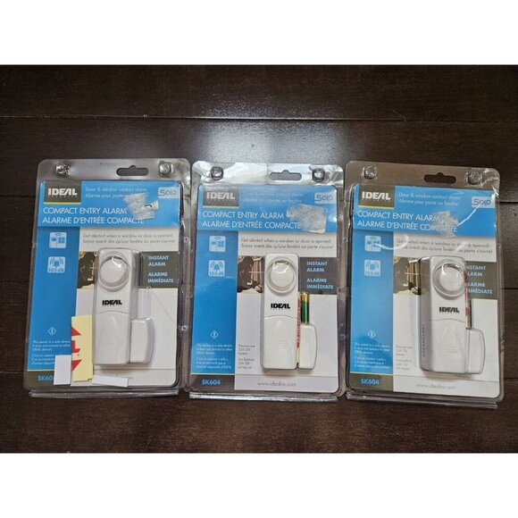 Set Of 3 Door and Window Alarm System Contact Sensor with Sounding Alert - Picture 1 of 2